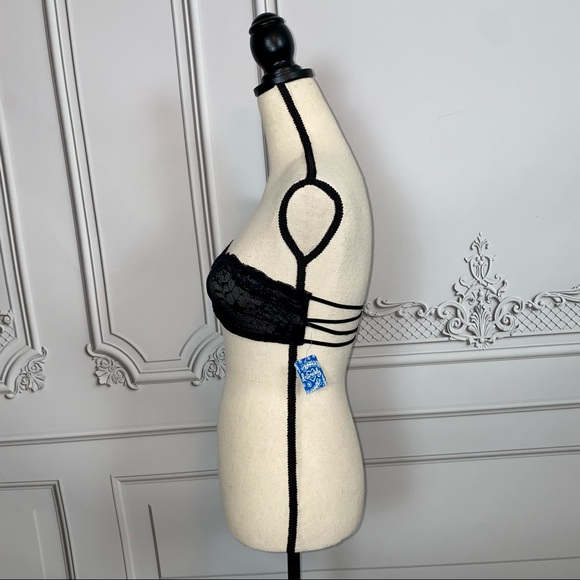 Free People Black Lace Strappy Bandeau | Size S or M - Picture 9 of 12